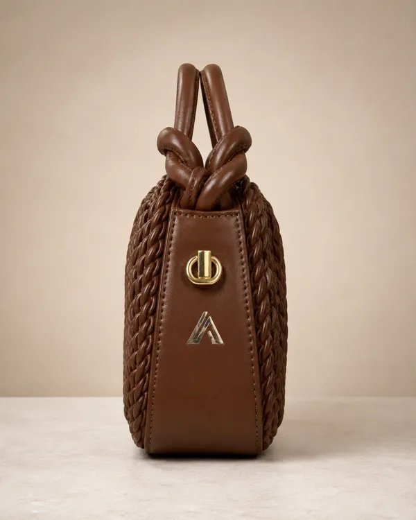 AKAVA_Plaid_Fashion_Shoulder_Bag_Brown