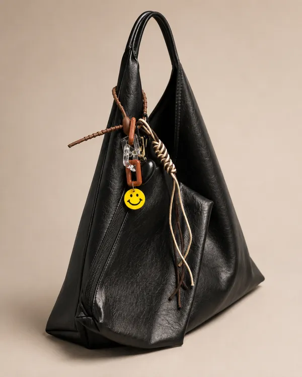 AKAVA_Splicing_Underarm_Bag_with_Pendant
