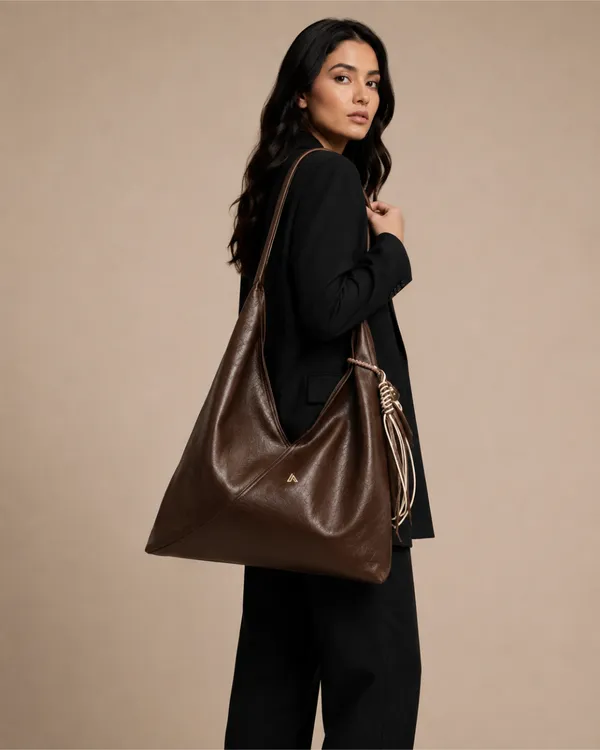 AKAVA_Splicing_Underarm_Bag_with_Pendant