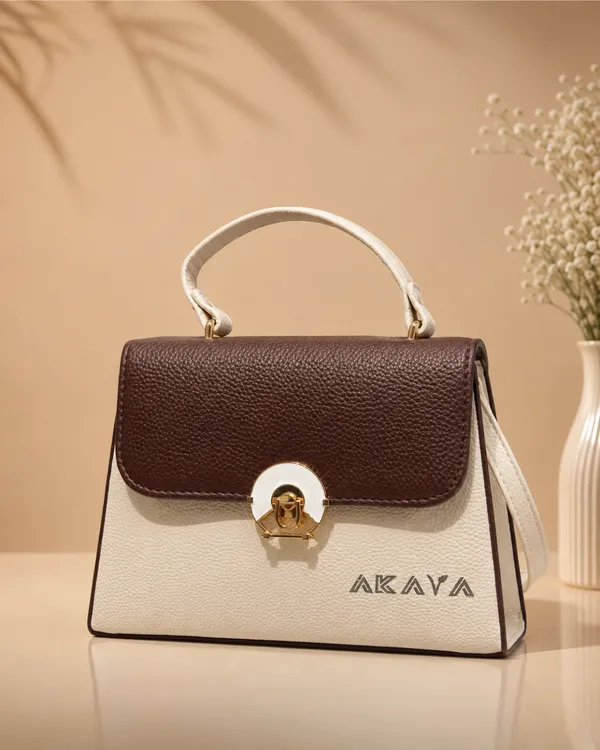 AKAVA_Two-Tone_Trapeze_Bag_Espresso_&_Cream