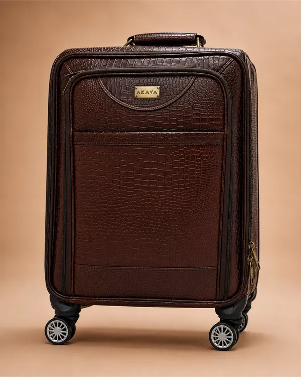 AKAVA_Natural_Leather_Corporate_Trolley_Bag_with_Double_Handles