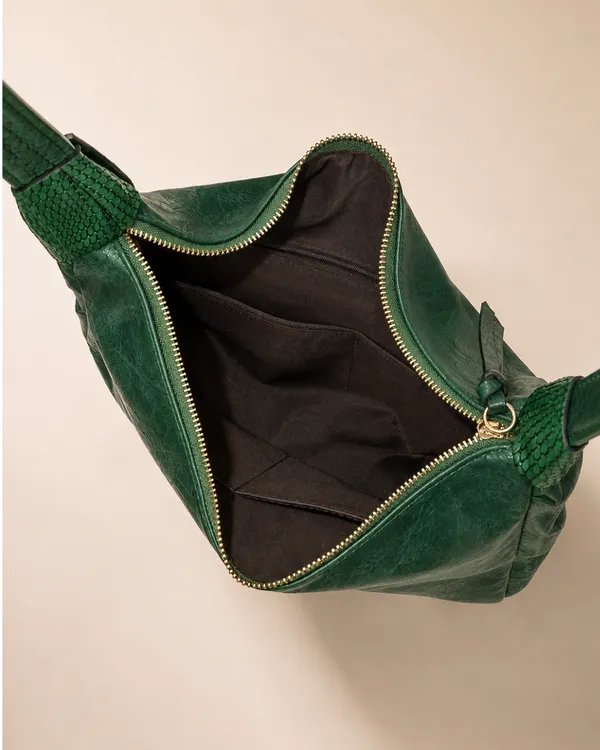 MAUZZEI_Kira_Textured_Shoulder_Bag_Forest_Green