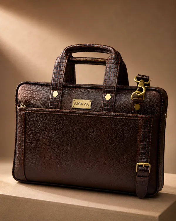 AKAVA_Natural_Leather_Corporate_Executive_Laptop_Bag_with_Buckle_loop