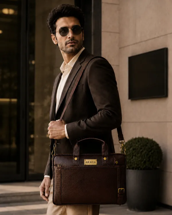 AKAVA_Natural_Leather_Corporate_Executive_Laptop_Bag_with_Buckle_loop