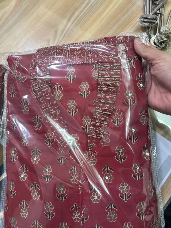 Women_Trendy_Cotton_Maroon_Kurta_With_Pant_and_Dupatta