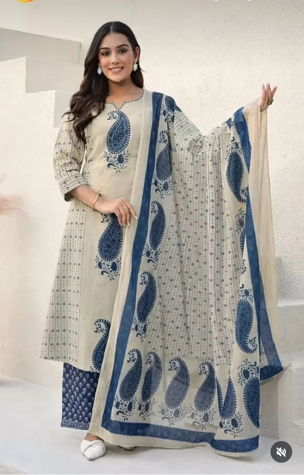 Women_Trendy_Cotton_Cream_Blue_Kurta_With_Pant_and_Dupatta