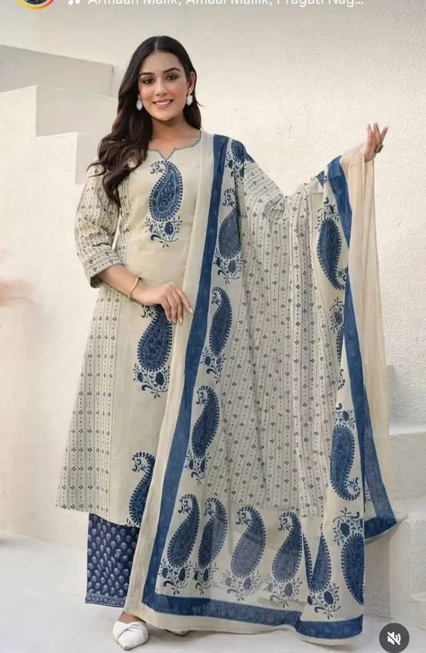 Women_Trendy_Cotton_Cream_Blue_Kurta_With_Pant_and_Dupatta