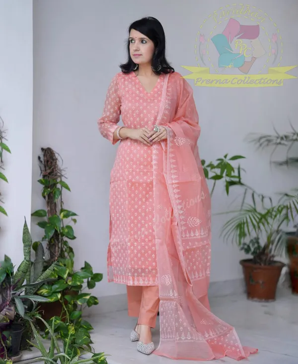 Women_Trendy_Cotton_Orange_Kurta_With_Pant_and_Dupatta
