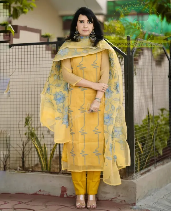Women_Trendy_Cotton_Yellow_Kurta_With_Pant_and_Dupatta