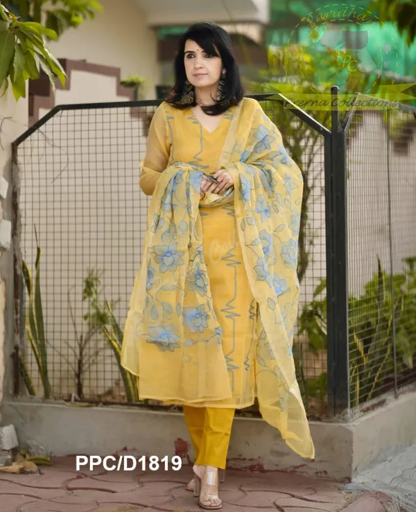 Women_Trendy_Cotton_Yellow_Kurta_With_Pant_and_Dupatta