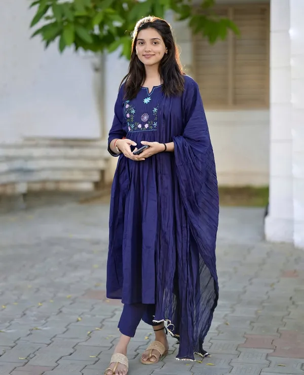 Women_Trendy_Cotton_Blue_Kurta_With_Pant_and_Dupatta