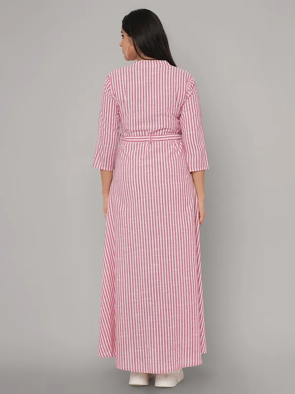 Pink_Viscose_Rayon_Striped_Relaxed_Fit_Maxi_Dress_For_Women