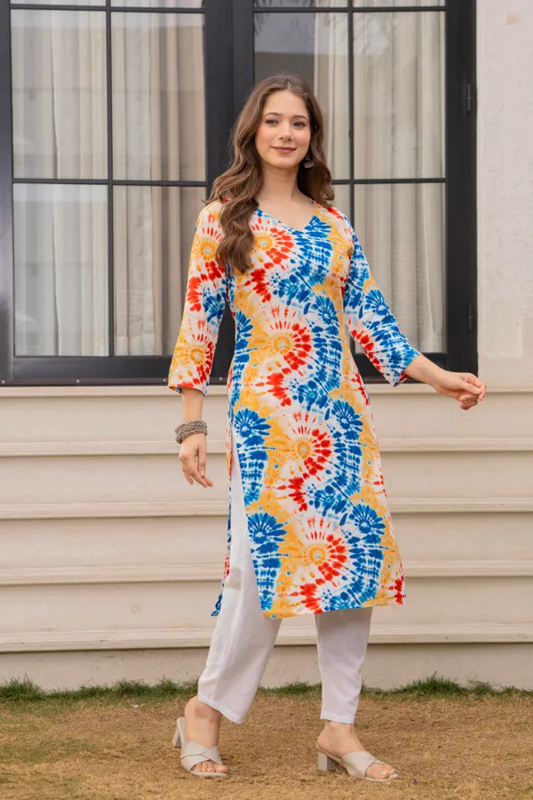 Blue_Viscose_Rayon_Tie-Dye_Straight_Kurta_For_Women