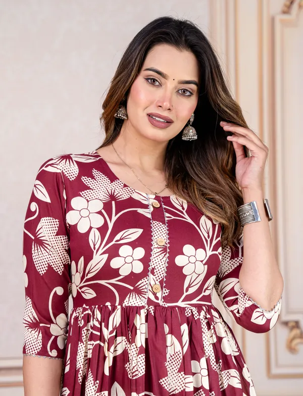 Maroon_Viscose_Rayon_Floral_Print_Anarkali_Gown_For_Women