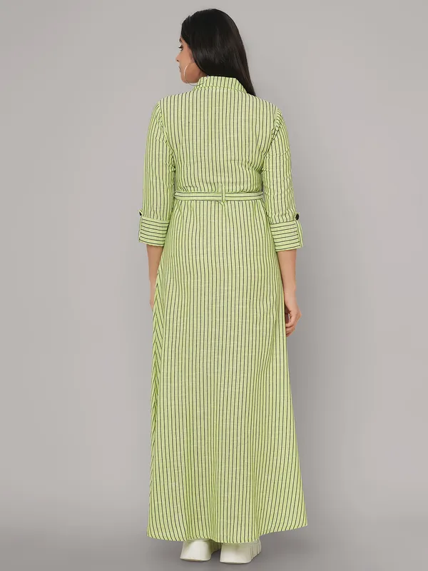 Green_Viscose_Rayon_Striped_Relaxed_Dress_For_Women