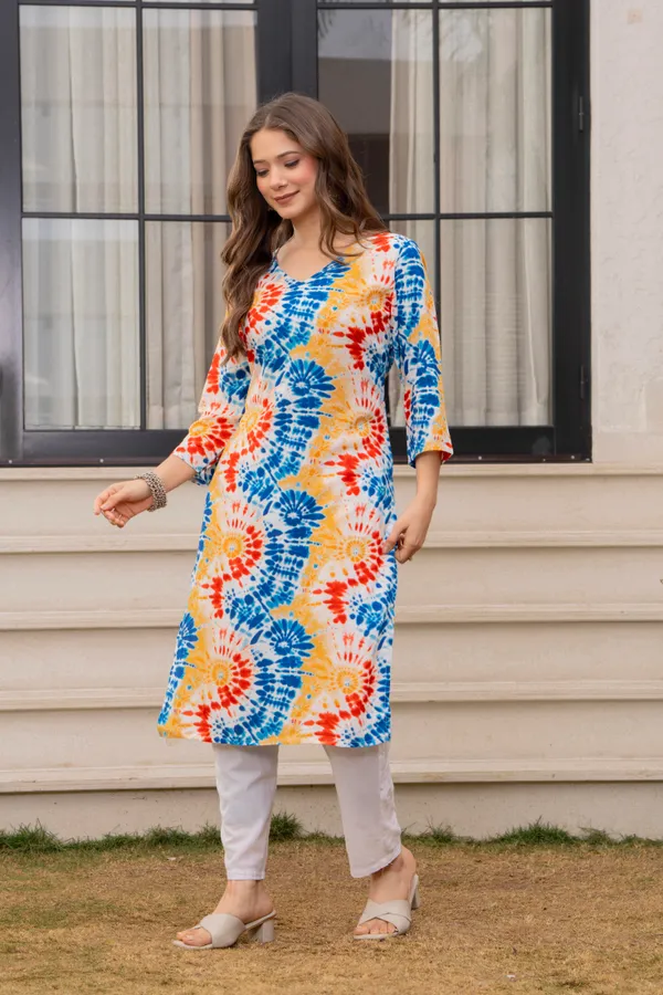 Blue_Viscose_Rayon_Tie-Dye_Straight_Kurta_For_Women