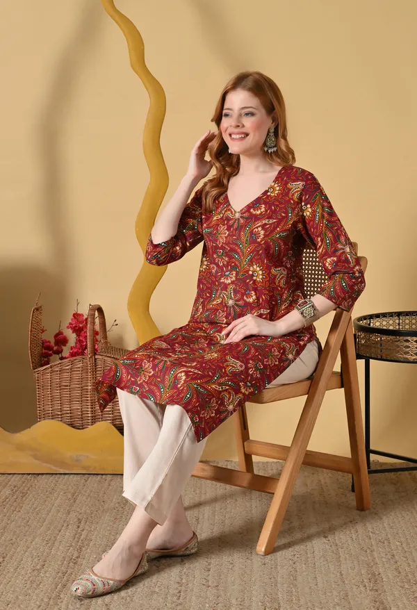Maroon_Viscose_Rayon_Paisley_Print_Straight_Kurta_For_Women