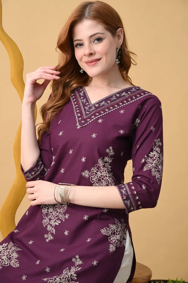 Purple_Viscose_Rayon_Straight_Embroidered_Kurta_For_Women