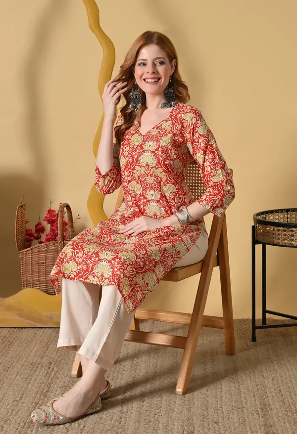 Red_Viscose_Rayon_Straight_Paisley_Floral_Print_Kurta_For_Women