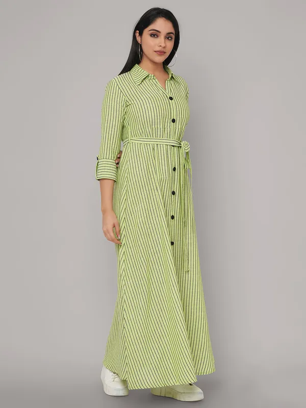 Green_Viscose_Rayon_Striped_Relaxed_Dress_For_Women