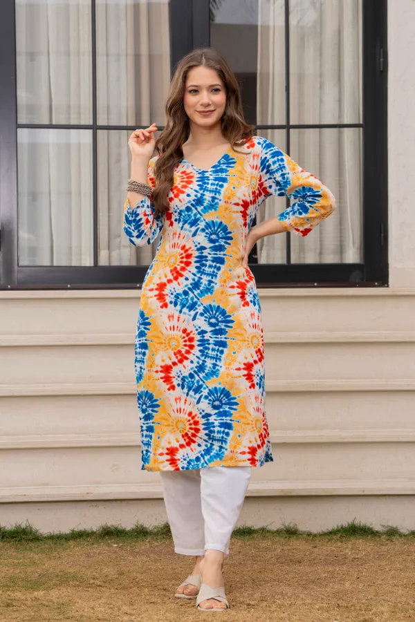 Blue_Viscose_Rayon_Tie-Dye_Straight_Kurta_For_Women