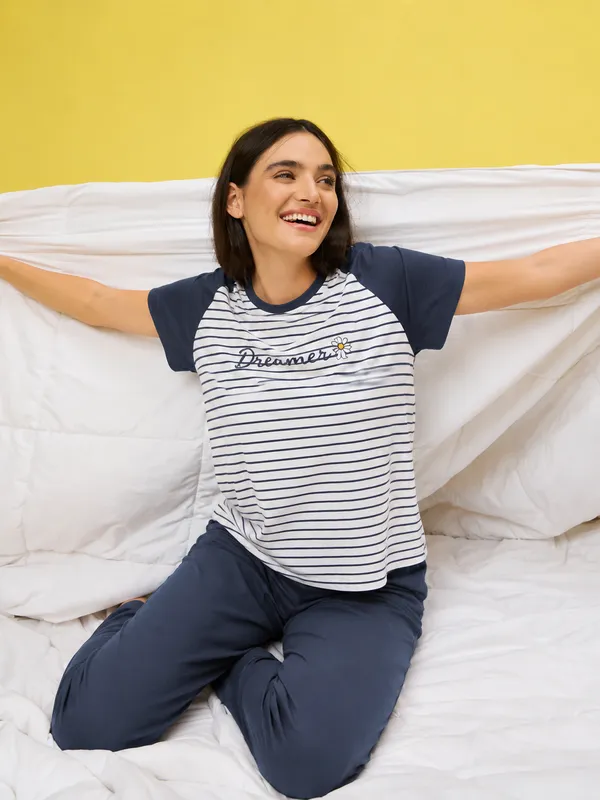 Simple_Pleasure_Navy_Stripe_Lycra_Nightdress_Set_for_Women