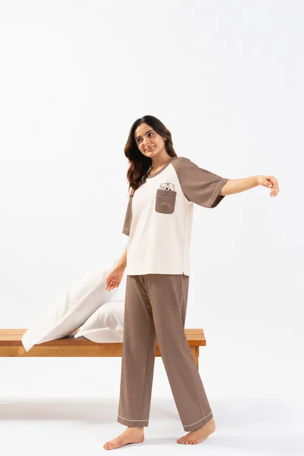 Women’s_Brown_&_White_Teddy_Bear_Printed_Night_Suit_Set