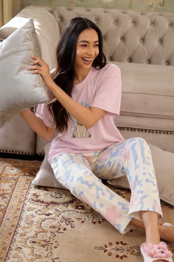 Women’s_Pink_Printed_T-Shirt_&_Printed_Pajama_Night_Suit_Set