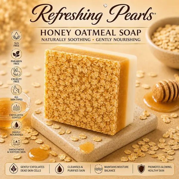 Refreshing_Pearls_Luxury_Organic_Soap_Combo_Pack_Of_4_(Rice_Milk,_Honey_Oatmeal,_Ubtan,_Green_French_Clay)