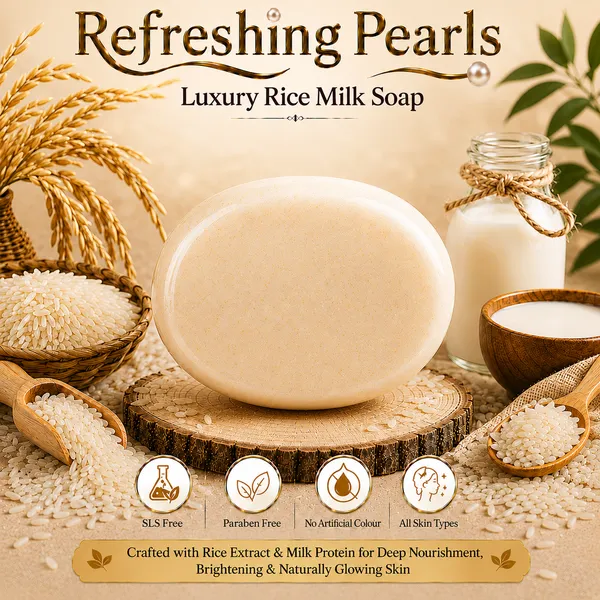 Refreshing_Pearls_Luxury_Organic_Soap_Combo_Pack_Of_4_(Rice_Milk,_Honey_Oatmeal,_Ubtan,_Green_French_Clay)