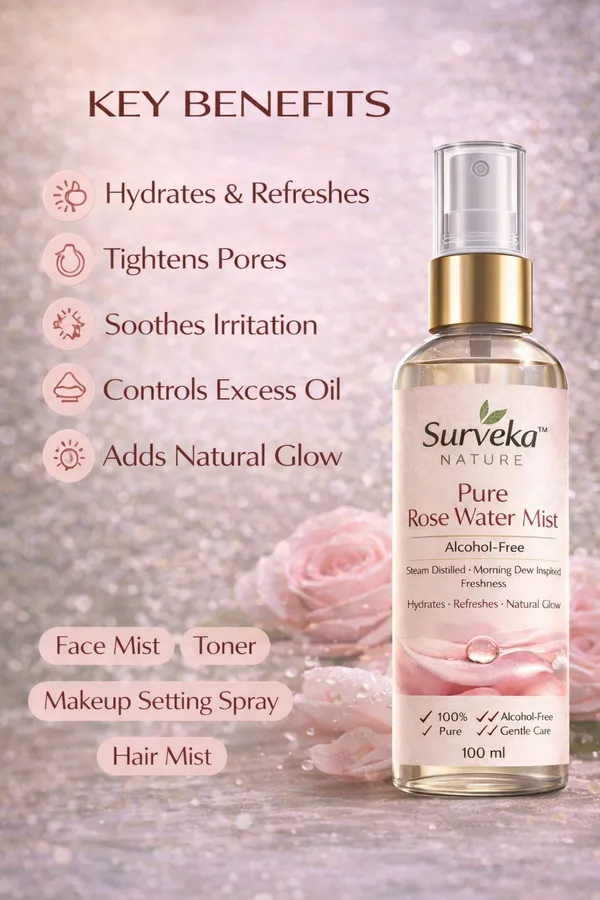 Surveka_Nature_Pure_Rose_Water_Mist_Alcohol_Free_100_Ml