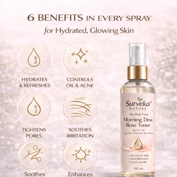 Surveka_Nature_Morning_Dew_Rose_Toner_Alcohol_Free_100Ml