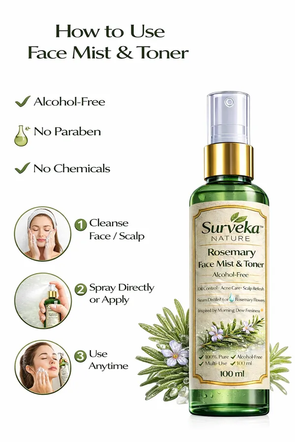 Surveka_Nature_Pure_Rosemary_Water_Mist_&_Toner_100Ml