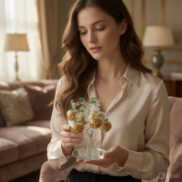 Gold_Glass_6_Apple_Tree_Showpiece