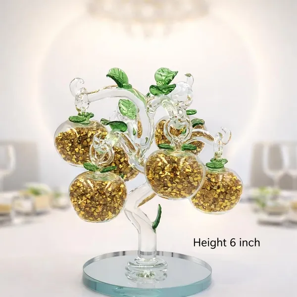 Gold_Glass_6_Apple_Tree_Showpiece