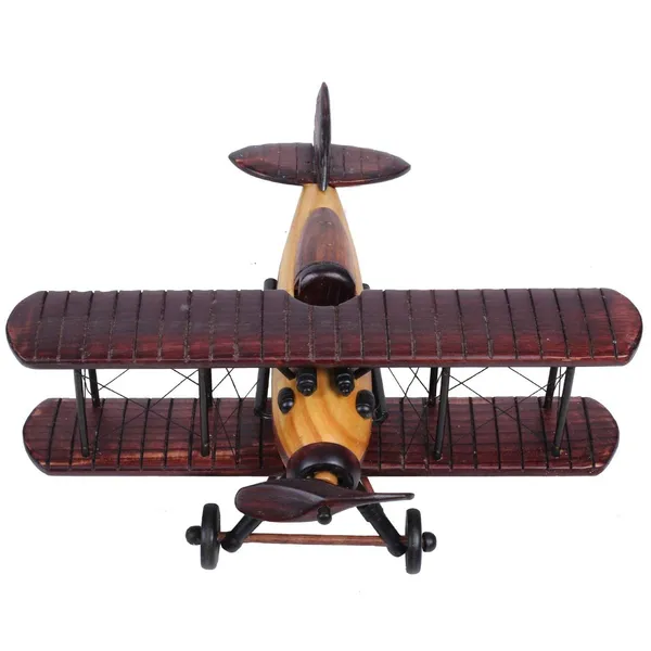 Brown_Vintage_Wooden_Biplane_Aircraft_Model