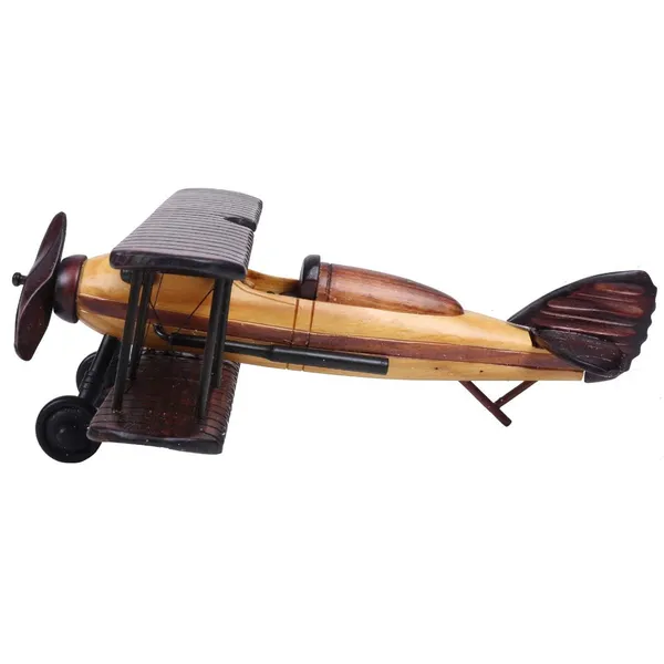 Brown_Vintage_Wooden_Biplane_Aircraft_Model