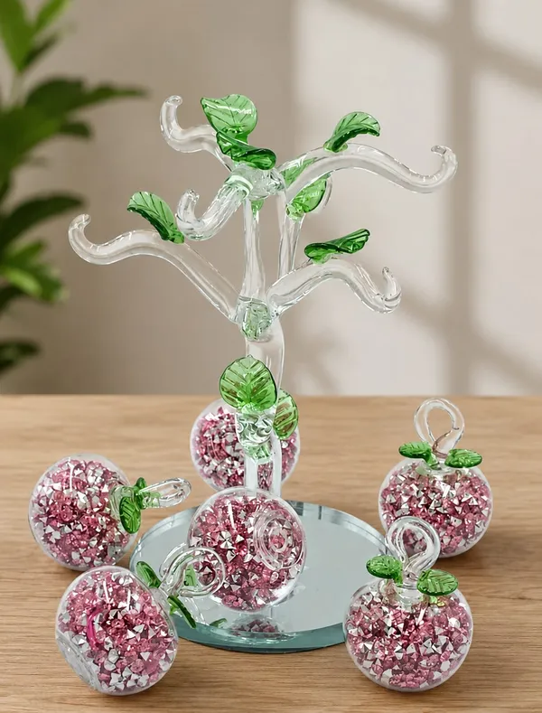 Purple_Glass_6_Apple_Tree_Showpiece