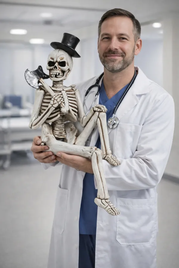 White_Polyresin_Skeleton_Figurine_Showpiece_With_Hat