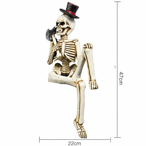 White_Polyresin_Skeleton_Figurine_Showpiece_With_Hat