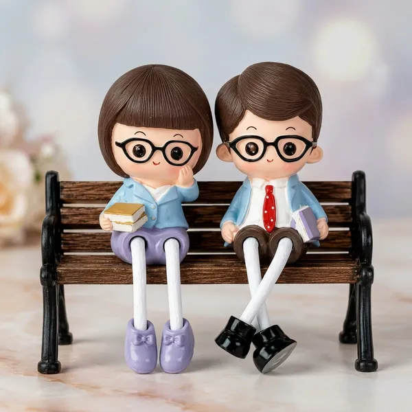 Multicolor_Polyresin_Bench_Sitting_Couple_Figurine