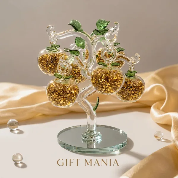 Gold_Glass_6_Apple_Tree_Showpiece
