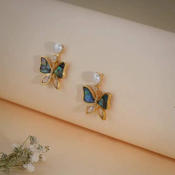Gold_Pearl_Abalone_Butterfly_Drop_Earrings_For_Women