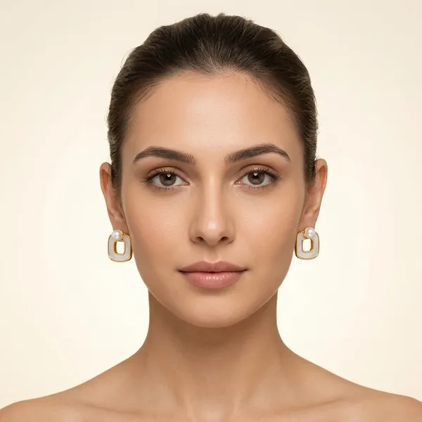 Gold_Plated_Pearl_Double_Square_Geometric_Stud_Earrings_For_Women