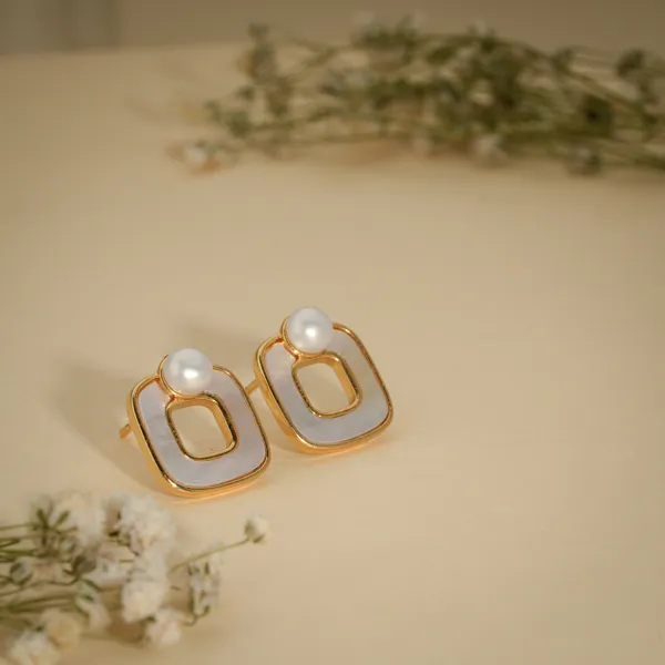 Gold_Plated_Pearl_Double_Square_Geometric_Stud_Earrings_For_Women