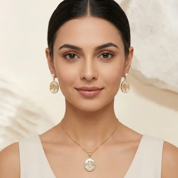 Gold_Plated_Tree_Of_Life_Pearl_Drop_Earrings_Pendant_Necklace_Set_For_Women
