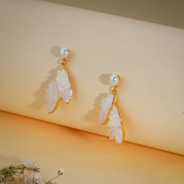 Gold_Plated_White_Pearl_Drop_Leaf_Earrings_For_Women