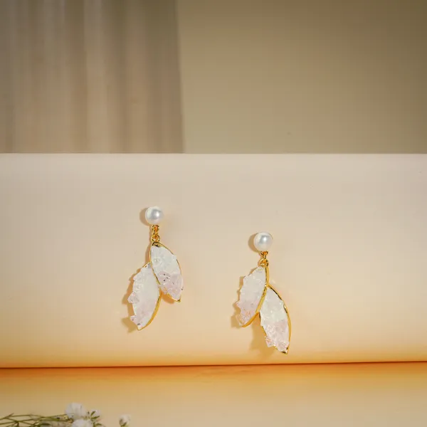 Gold_Plated_White_Pearl_Drop_Leaf_Earrings_For_Women