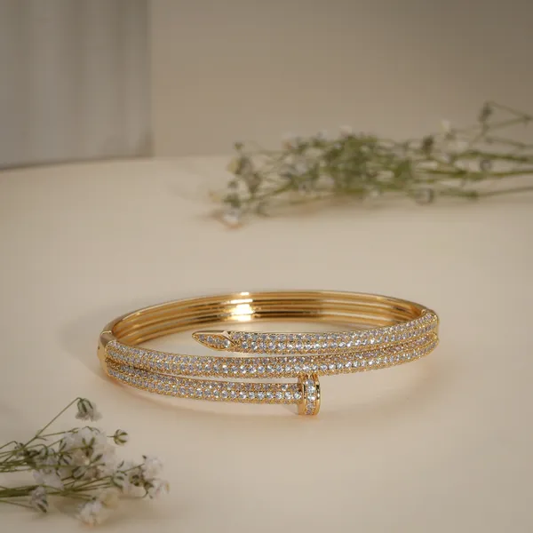 Gold_Plated_Crystal_Studded_Spiral_Bangle_Bracelet_For_Women