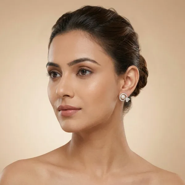 Gold_&_White_Pearl_Zirconia_Crescent_Stud_Earrings_For_Women